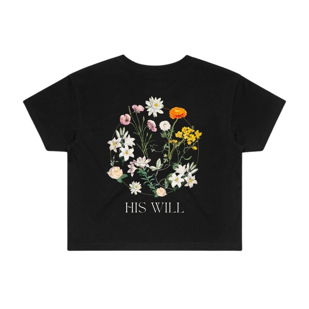 "Not My Will" women's crop top