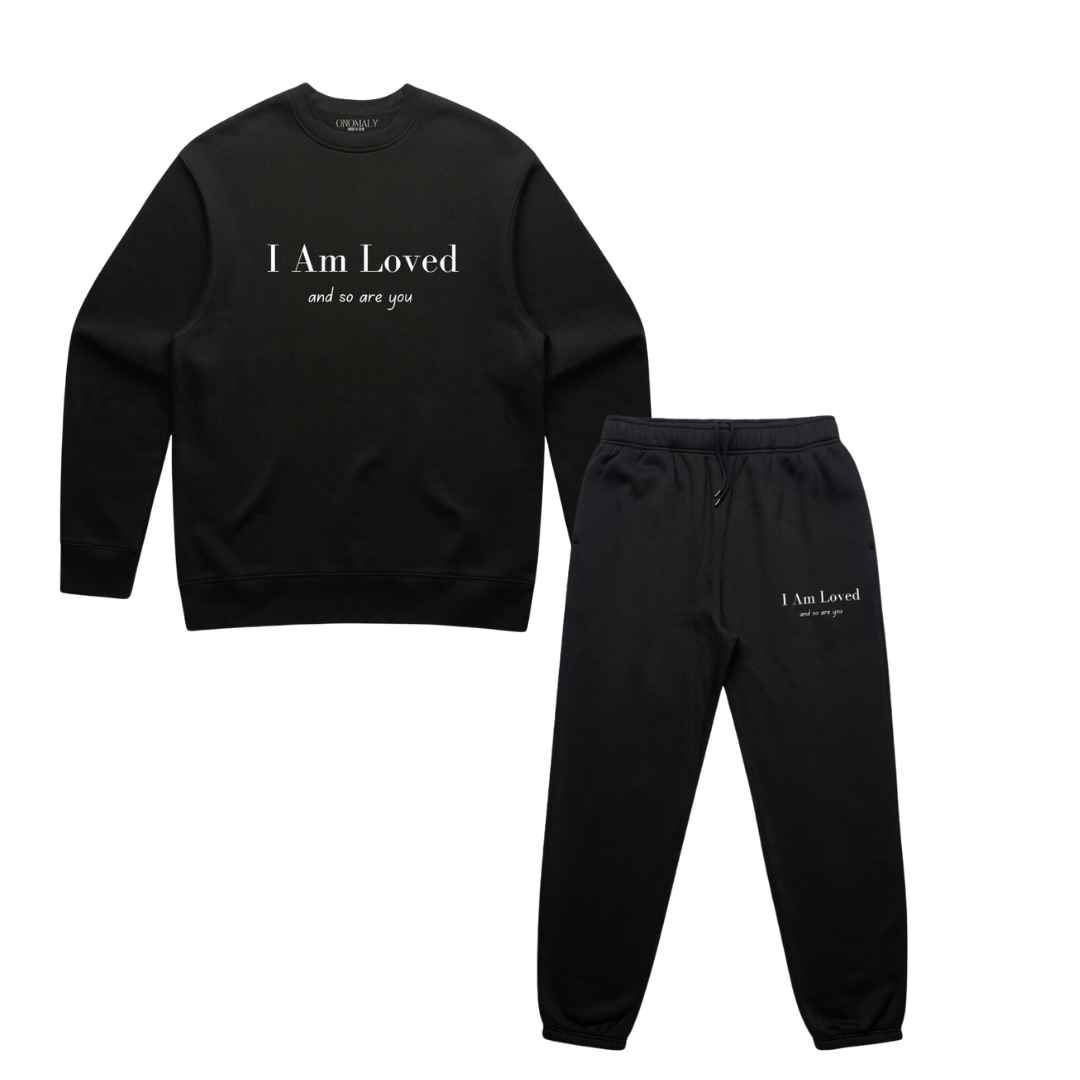 I Am Enough Sweatsuit- Black