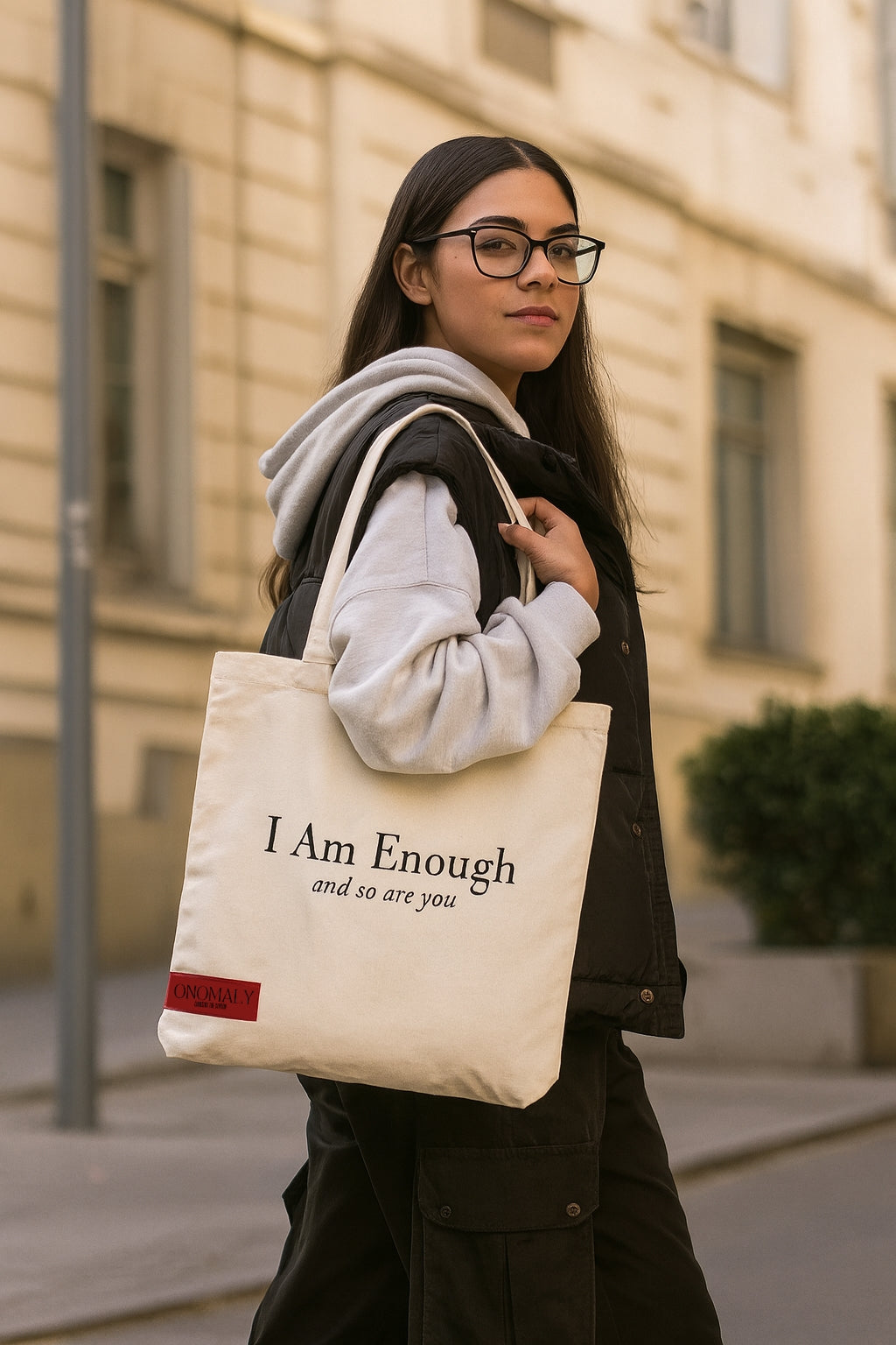 I Am Enough Tote - White