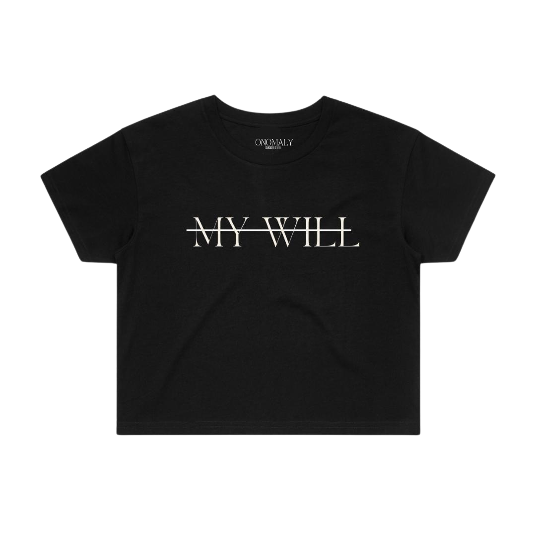 "Not My Will" women's crop top