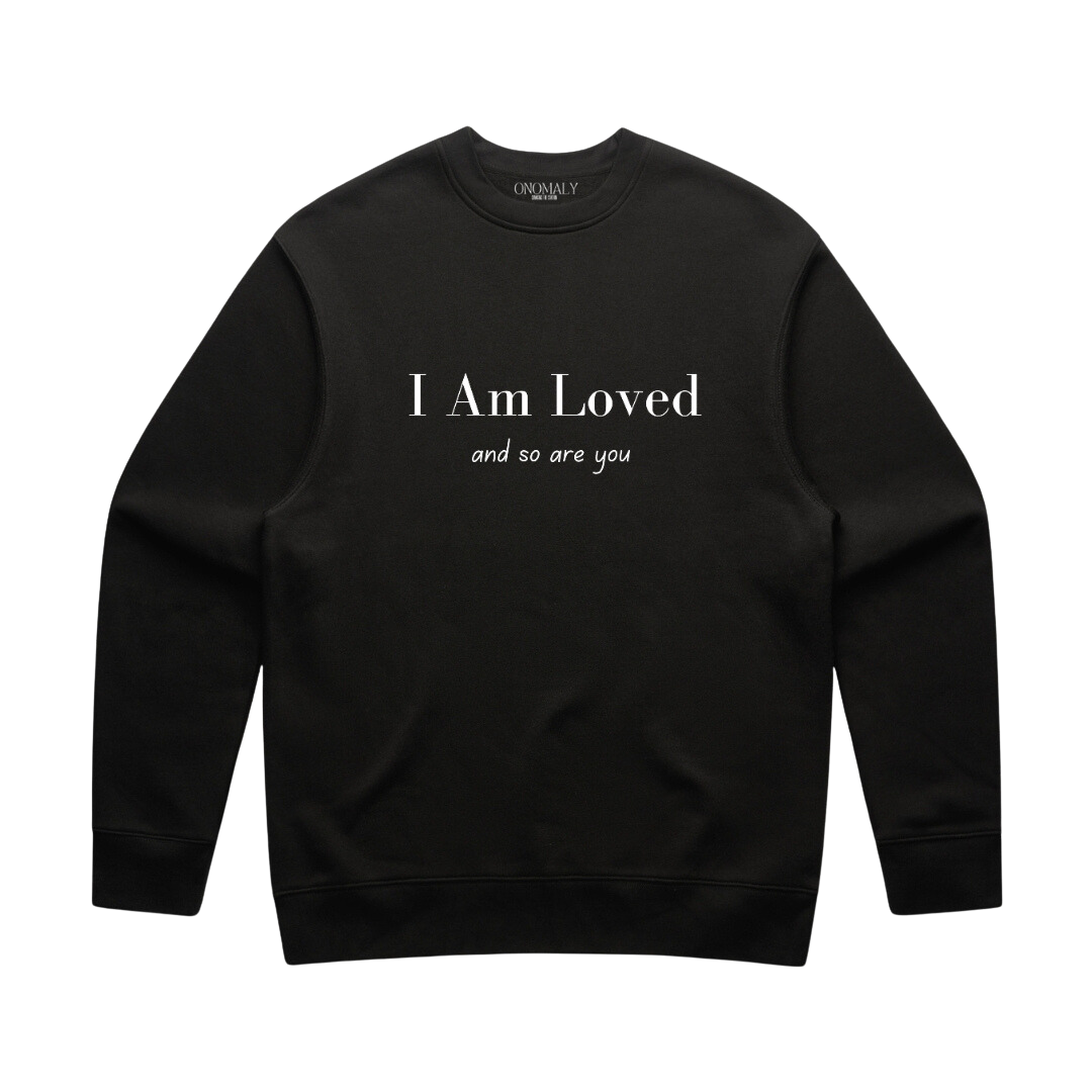 I Am Loved Crewneck- Black