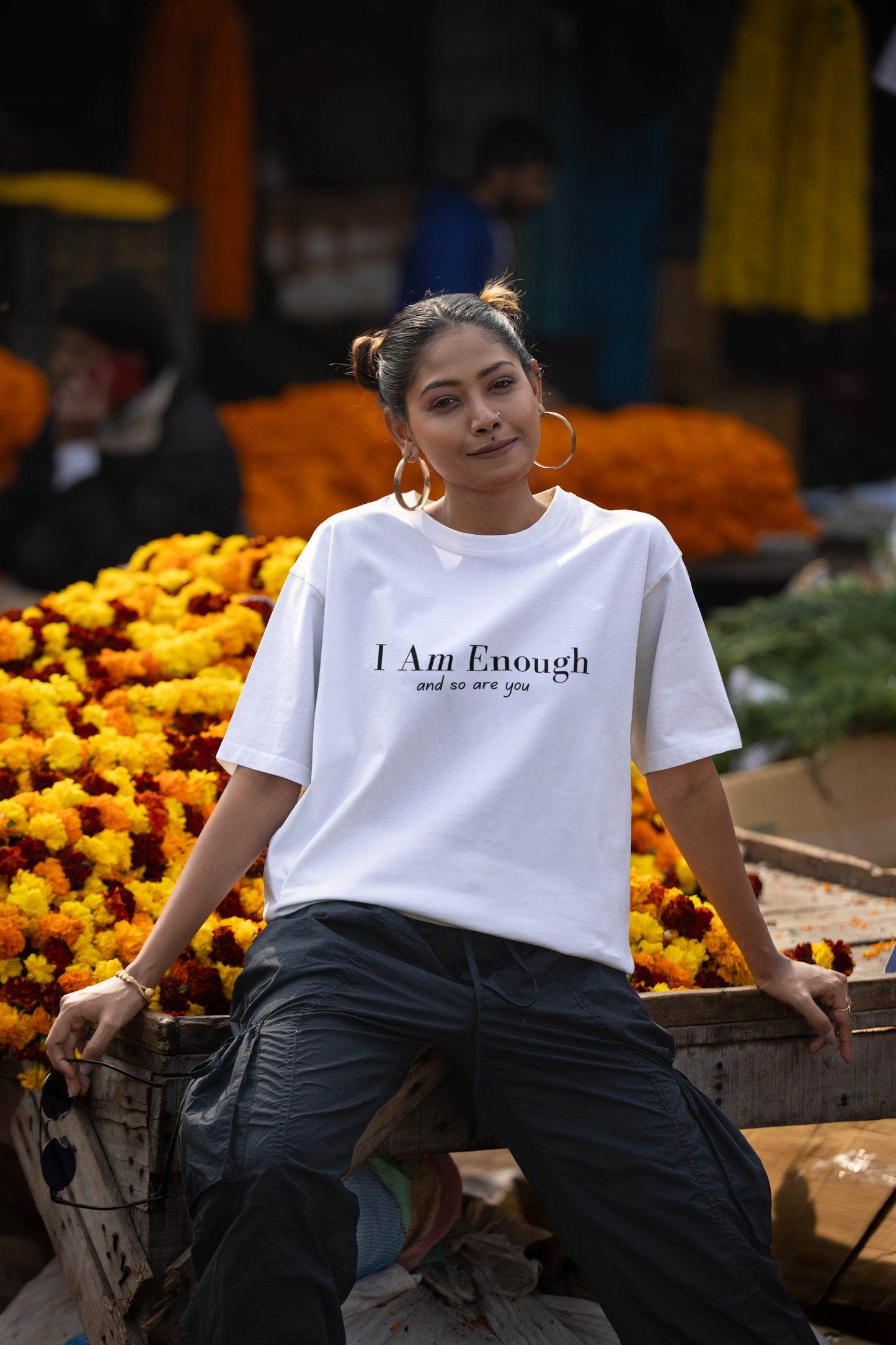 I Am Enough Tee - White